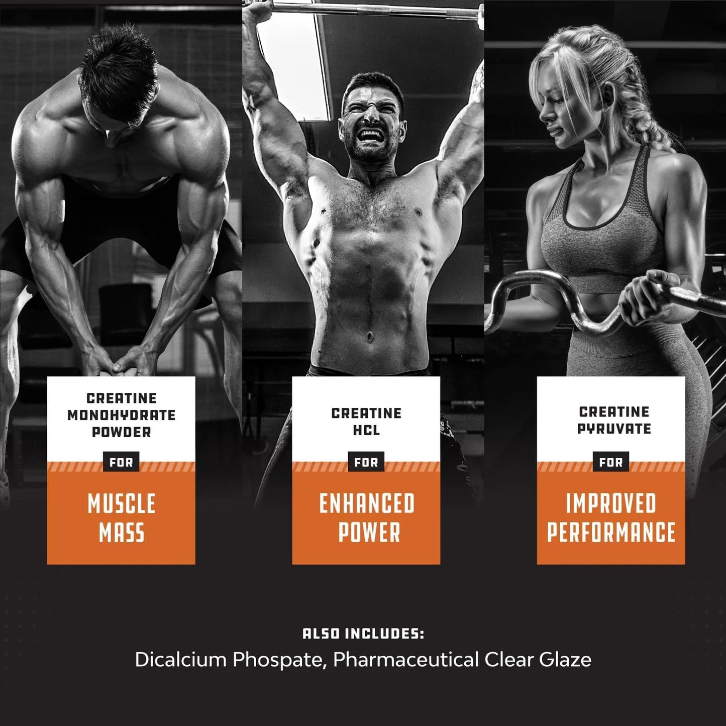 Tri-Phase Creatine Supplement for Muscle Recovery & Muscle Building, 240Ct