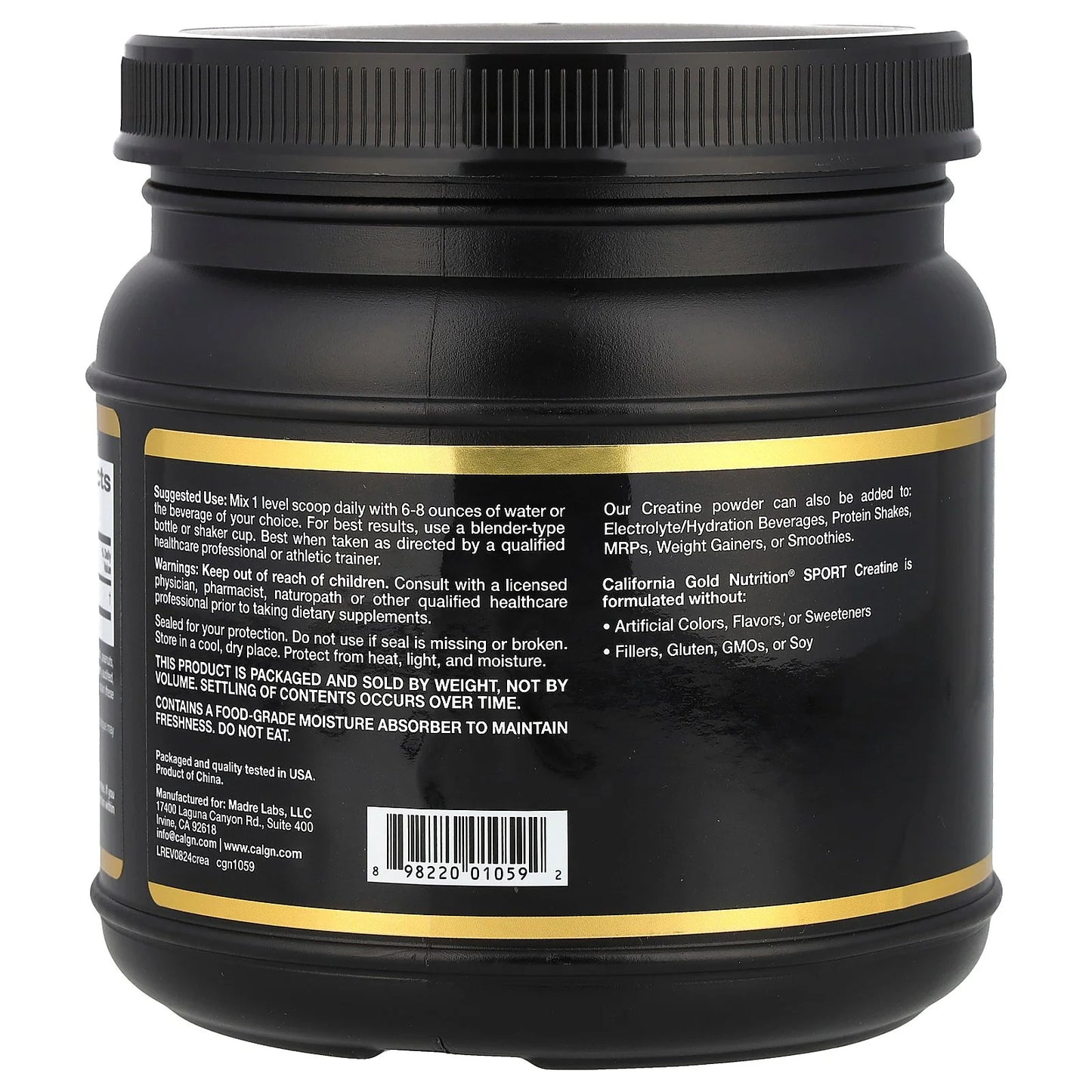 Sport, Creatine Monohydrate, Unflavored, 1 Lb (454 G)