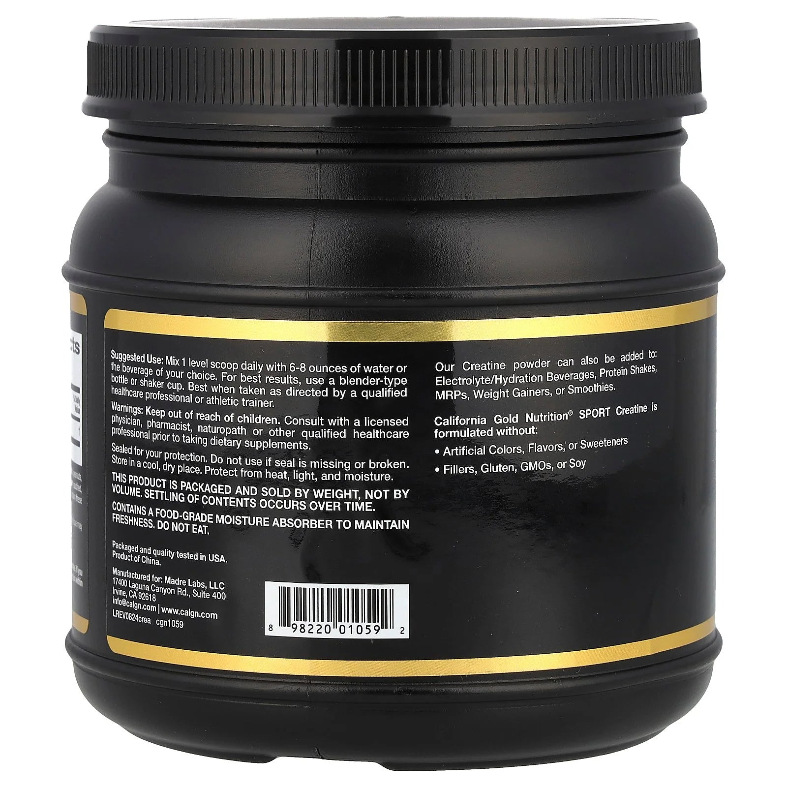 Sport, Creatine Monohydrate, Unflavored, 1 Lb (454 G)