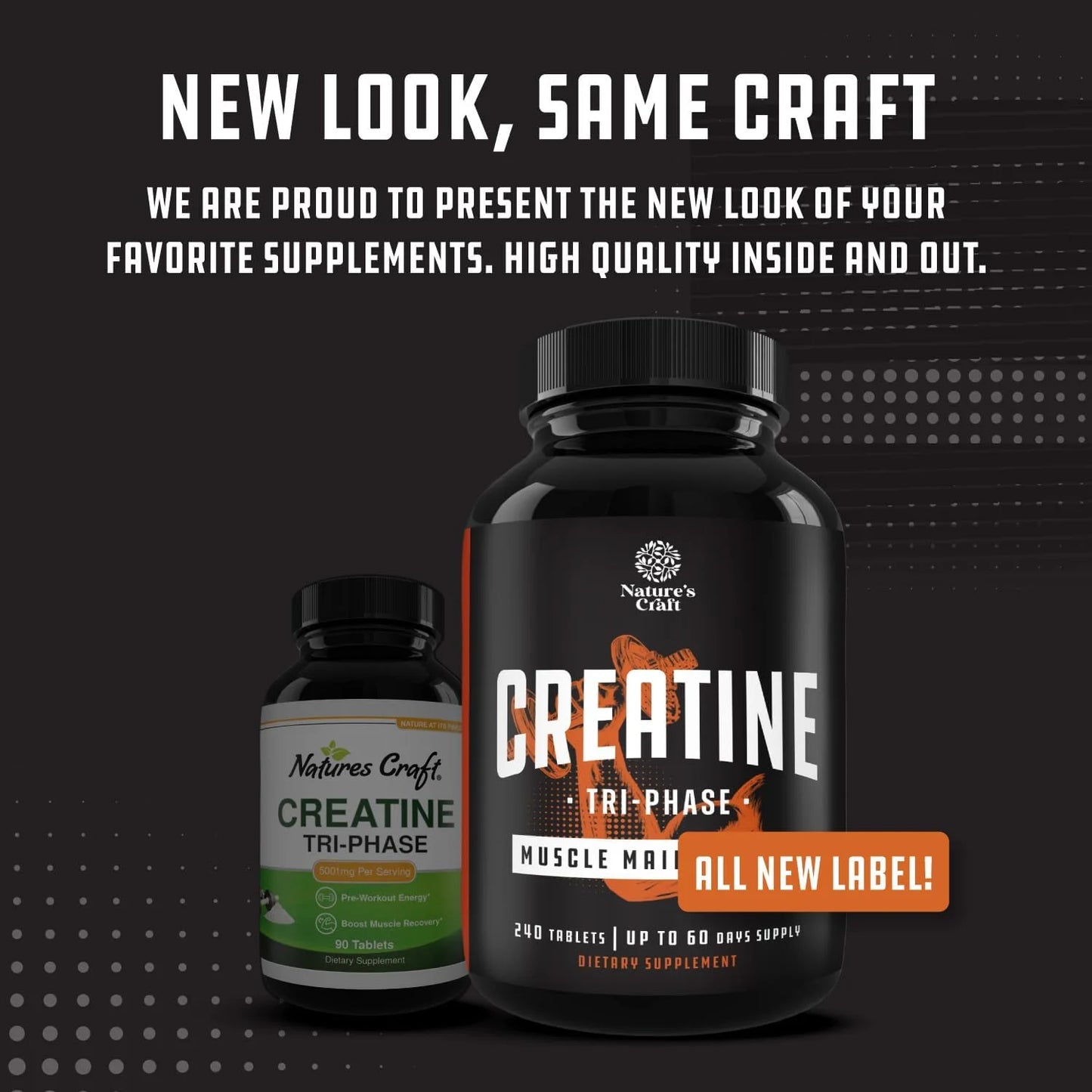 Tri-Phase Creatine Supplement for Muscle Recovery & Muscle Building, 240Ct